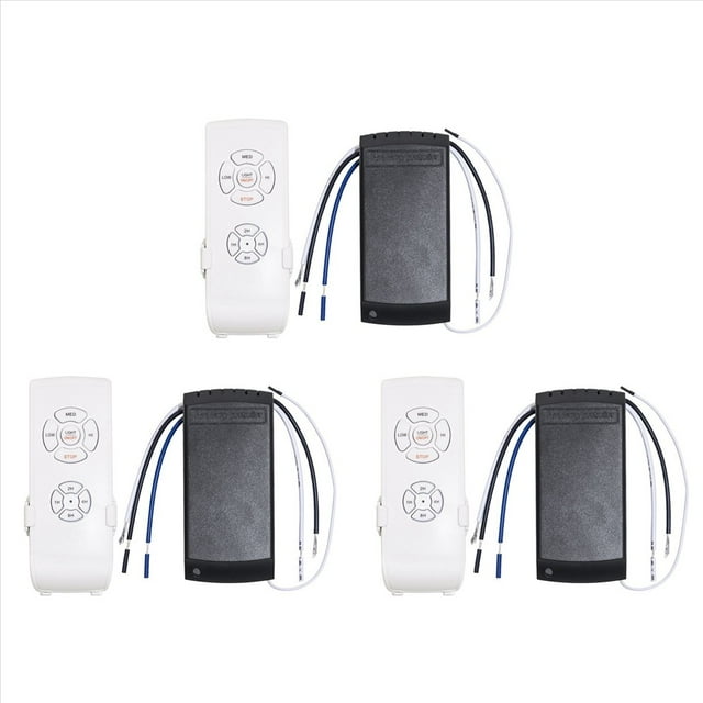 3X Kit de Control Remoto de Lámpara de Ventilador de Techo Universal, Interruptor de Control de Sincronización del Receptor del Transmisor de Velocidad del Viento Ajustado 110V