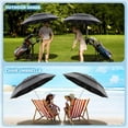 thumbnail image 4 of Parasol de Plage à Double Auvent de 48,6 Pouces avec Pince, Parasol de Chaise de Plage UPF50+ avec Pince, Parasol Portable Réglable à 360° pour Extérieur, Patio, Voitures de Golf, Camping (Chaise Non Incluse), 4 of 7