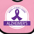 thumbnail image 4 of Inktastic Alzheimers Awareness Month Hope Fight Cure Boys or Girls Baby Bib, 4 of 4