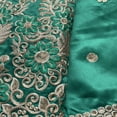 thumbnail image 6 of Sequin Lace George Fabric African Embroidery Nigerian Lace Fabric 5 Yards/Lot Wedding Bridal Lace  Women Dreeses Green, 6 of 6