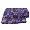 thumbnail image 4 of Geometric Foot Rest, Retro Inspired Symmetric Pattern with Abstract Rounds and Circles, Non-Slip Backing Adjustable Ergonomic Memory Foam Leg Support for Office, Dark Violet Multicolor, by Ambesonne, 4 of 5
