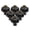 Black, variant on 12pcs Ivory Pumpkin Knobs, Vintage Ceramic Cabinet Knobs, Dresser Drawer Door Knobs Drawer Pulls Dresser Handles with Mounting Screws - Leaf Pattern