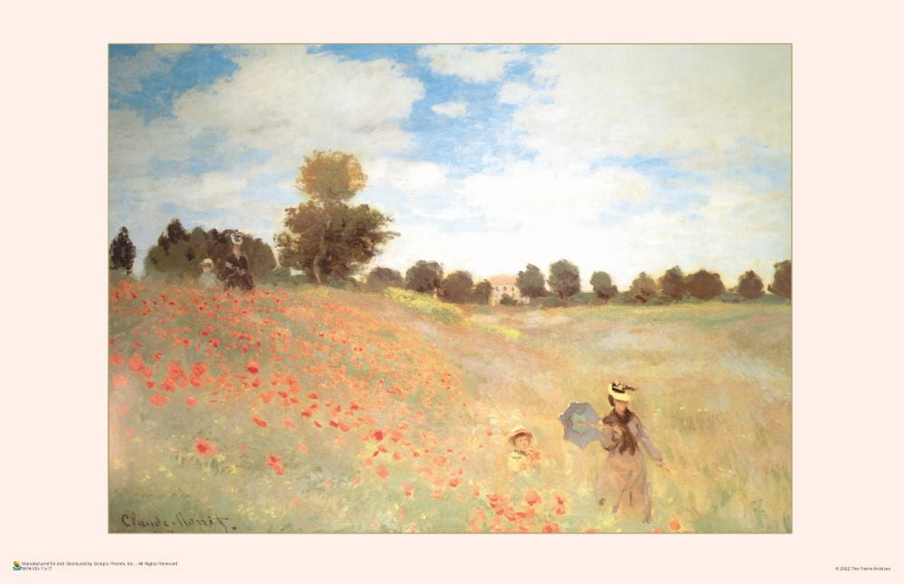 Plateau Mini Monet Les Coquelicots – Déco Table Métal Artistique