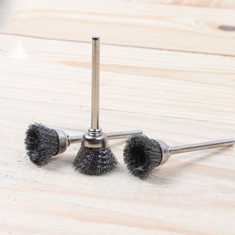 New 10 Pcs Mini Wire Brush Brushes Brass Cup Wheel for Grinder or Drill Set Hot 