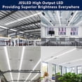 thumbnail image 6 of JESLED 8Ft HO LED Tube Light Bulbs,Bi-pin R17D Base, Dual End Powered,Three Row D Shape 120W 6500K,8-Pack, 6 of 6