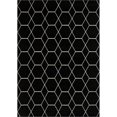 thumbnail image 1 of Unique Loom Trellis Frieze Geometric Lattice Rug 10' x 14' Rectangle Black/Ivory, 1 of 2