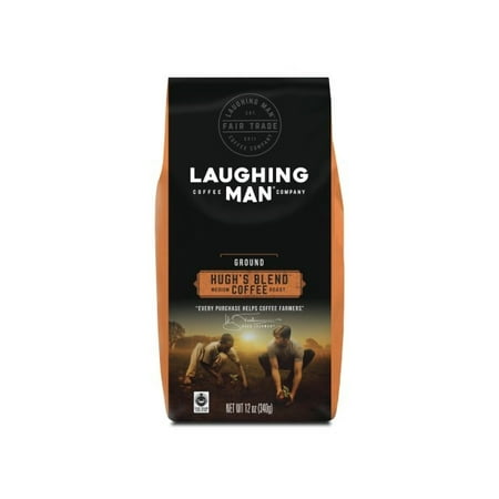 Laughing Man Hugh's Blend Ground Coffee, Fair Trade Certified, Medium Roast, Bagged (Best Fair Trade Coffee)
