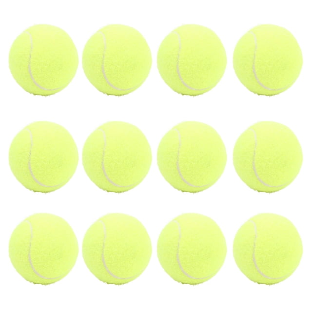 12 Pack Tennis Balls Rubber Felt Pressure Practice Training Tennis Balls with Storage Bag for Beginner Training, Designed for Pro Teachers, Family Fun, and More