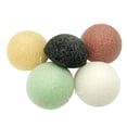 thumbnail image 1 of 5pcs Konjac Esponja Esponja Facial Limpieza Esponjas Ideal para la piel propensa al acné oleoso sensible (negro + verde + amarillo + crema + rojo), 1 of 5