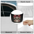 thumbnail image 6 of Uorisanigo Hood Cover - Polyester Elastic Fabric Bow Sugar Skull Car Hood Cover for Car Decor, Universal Auto Accessories Fits Most Cars, Pickups, SUV's Hoods, 6 of 7
