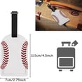 thumbnail image 2 of Luggage Tag Baseball Laces Full Back Privacy Name ID Card Suitcase Labels Leather Travel Tags 2 Pack Decoration, 2 of 6