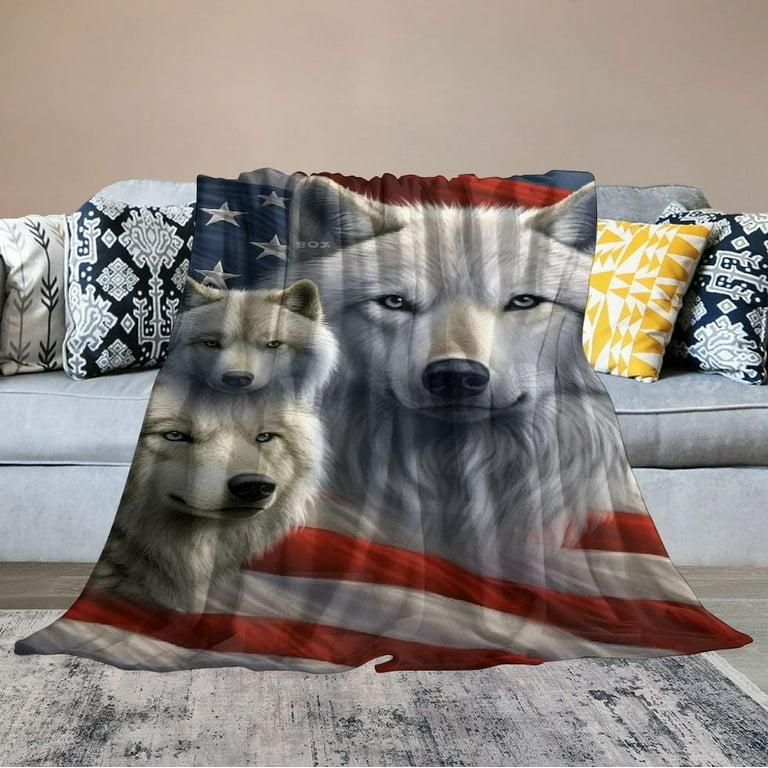 Blankets with wolves on them sale
