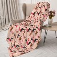 thumbnail image 3 of Rateoe Dachshund Couple Pattern Flannel Throw Blanket, Ultra-soft Blanket for Bed, Couch, Car, Hypoallergenic Anti-pilling blanket-80"x60"(Vertical), 3 of 6