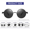thumbnail image 5 of 1 pcs Polarized Sunglasses For Men, Uv Protection, Round Gothic Shades Style Women, Metal Circle Frame, 5 of 9