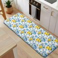 thumbnail image 5 of Yellow Lemon Fruit Patterns Blue White Pattern Kitchen Rug Mat,Kitchen Runner Rugs Non Skid Washable,Decorative Kitchen Floor Mats for Kitchen,Sink,Laundry,17"x47.2", 5 of 7
