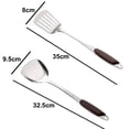 thumbnail image 2 of Utensilios de cocina Pala de acero inoxidable para cocinar Cuchara de sopa de sarga aislante Colocación de cuchara de arroz, 2 of 5