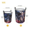 thumbnail image 3 of Balery Astronaut In Cosmic Garden Cesta de ropa redonda con asas, impermeable, independiente, para ropa, juguetes, dormitorio y familia-Small, 3 of 6
