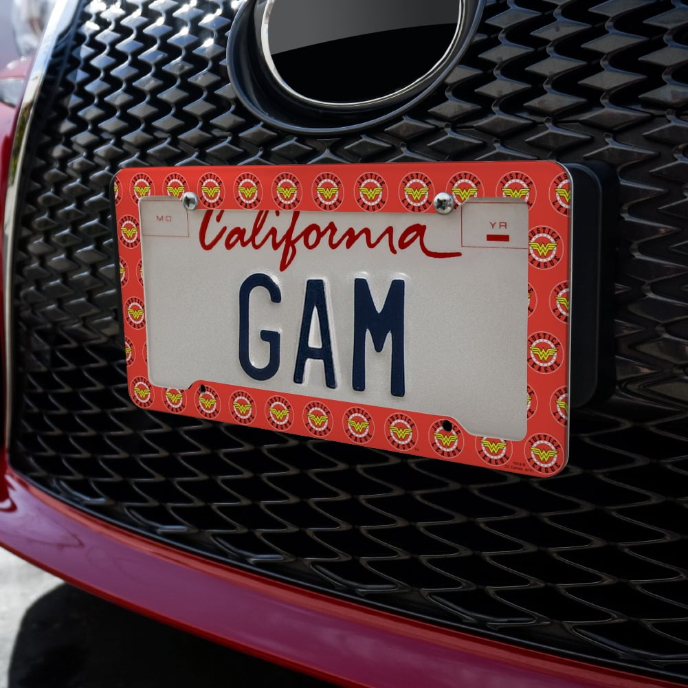 Graphics and More Justice League Wonder Woman Athletic Logo License Plate Tag Frame