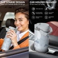 thumbnail image 5 of Floral 30oz Handheld Travel Tumbler with Handle – Double Wall Stainless Steel Insulated Cup, Flip Straw Lid, Leak-Proof & BPA-Free, Durable Hot & Cold Drink Mug,Thanksgiving, Xmas, Spring ,Flower, 5 of 6