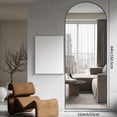 thumbnail image 7 of Mirstory 64"x21" Arched Floor Mirror Full Length Standing Body Dressing Mirror, Black, 7 of 7