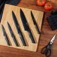 thumbnail image 7 of NULAS Knife Set, 14Piece Knife Sets for Kitchen with Block, Dishwasher Safe, Built in Sharpener Block, Glossy Black, 7 of 7