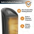 thumbnail image 4 of Lasko 22.5" 1500W Oscillating Ceramic Tower Space Heater with Remote Control, Black, 751321, 4 of 13