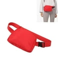 thumbnail image 1 of Sac Banane pour Femmes, Grande Capacité Sac de Taille Mode Style Concis pour Randonnée Rouge, 1 of 7