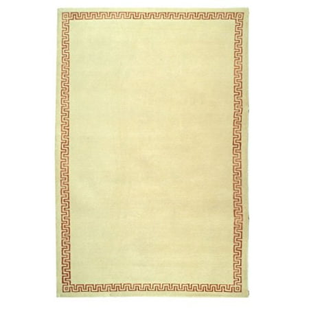 Safavieh Nepalese Collection SZK231B Hand-Knotted Cream and Rose Wool & Silk Area Rug (4' x 6')