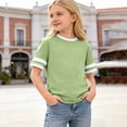 thumbnail image 5 of Kids Shirt Crew Neck Short Sleeve T-Shirts Oversized Cute Tops for Girls 3-4 Years, 5 of 5