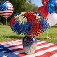 thumbnail image 5 of 60Pcs Artificial Flowers in Red White Blue, Spring Decor Porch Patio Balcony Yard 4th of July 250th Anniversary, 5 of 9