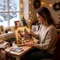 thumbnail image 2 of 7.9x7.9 Inch Christmas Pearl Diamond Painting Kit, Beginner Adult DIY Bead Art Craft, Holiday Home Wall Decoration Gift, 2 of 3
