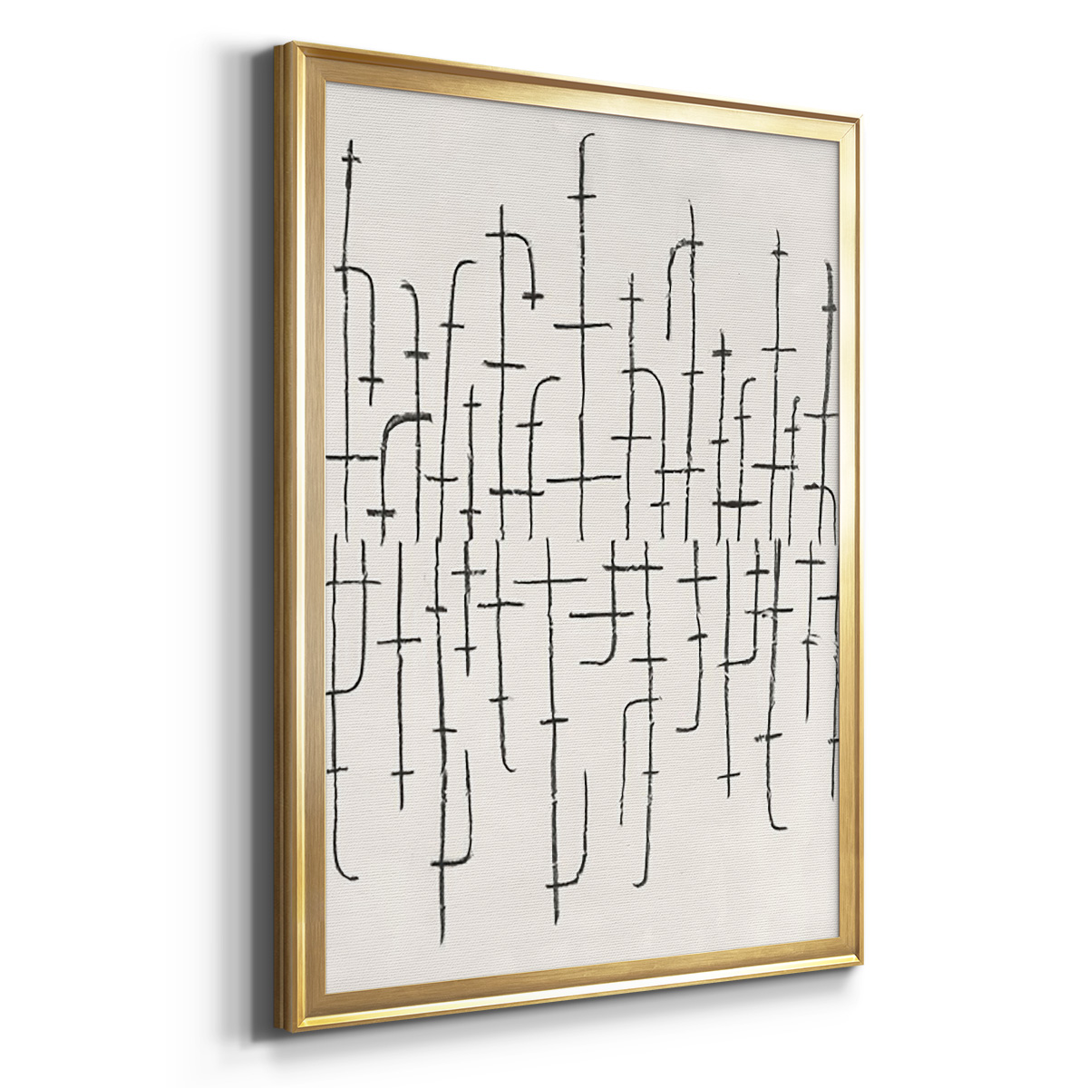 Vertical Arrangement II Premium Framed Print, in Gold, Black, or Silver - Ready to Hang