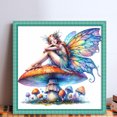 thumbnail image 2 of Hilo Algodón Bordado Punto Cruz Hada Y Mariposa Con 11CT 40x40cm, 2 of 9