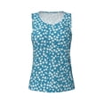 thumbnail image 4 of Xecao Beautiful Floral print women's scoop neck, loose-fit workout tank tops for the gym., 4 of 9