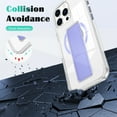 thumbnail image 5 of ELEHOLD Transparent Phone Case For iPhone 16 Pro Max, Slim Wrist Strap Invisible Kickstand Mag-Safe Magnetic Charging Drop Protection Shockproof Clear Phoen Case ,Purple, 5 of 7