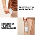 thumbnail image 5 of JIALIOU Nylon Trifold Card Wallet with ID Window Zipper Pocket for Men Women Teen White, 5 of 7