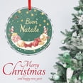 thumbnail image 3 of Buon Natale Italian Christmas Crystal Glass Christmas Ornament Ornaments for Teacher Coworker Boss Friend Mentors Winter Holiday Decor Crystal Glass Christmas Decor with Holiday Design, 3 of 8