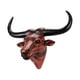 thumbnail image 2 of Escultura de pared de cráneo artificial Resina Toro Cráneo Decoración de pared Cabezas de animales Decoración de pared para cafetería Marrón Soledad Estatua de cabeza de toro, 2 of 7