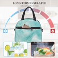 thumbnail image 4 of Naloa Blue Marble Print Lunch Bag for Women & Men Insulated Lunch Box or Cooler Lunch Tote Bags for Work, Travel, Outdoor, 4 of 5