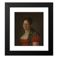 thumbnail image 2 of Jacob Munch 12x14 Black Modern Framed Museum Art Print Titled - Portrait of Filla Orb Brist Ring (ca. 1820), 2 of 5