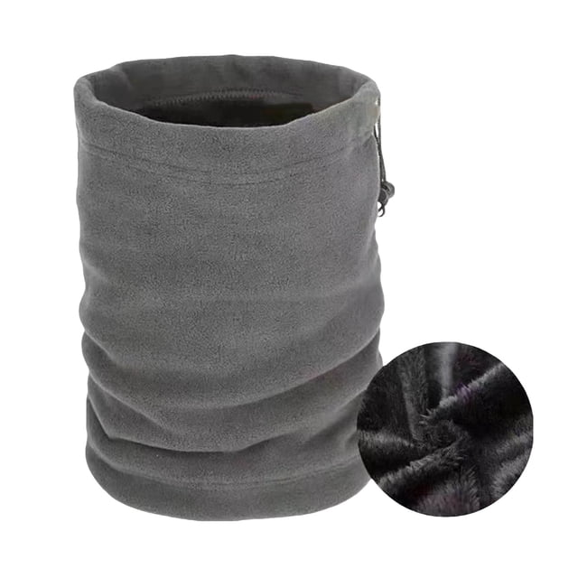 Gray Neckerchief Neck Velvet Thickened Outdoor Cold Proof Scarf Windproof Collar