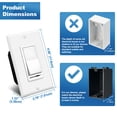 thumbnail image 3 of [2 Pack] BESTTEN Dimmer Light Switch, Universal Lighting Control, Single Pole or 3 Way, Compatible with LED Dimmable Lamp, CFL, In, 3 of 9