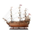 thumbnail image 2 of Old Modern Handicrafts T033F1 27 in. Ultimate HMS Victory Combo of Model Ship & Classic Hat - Medium, 2 of 10