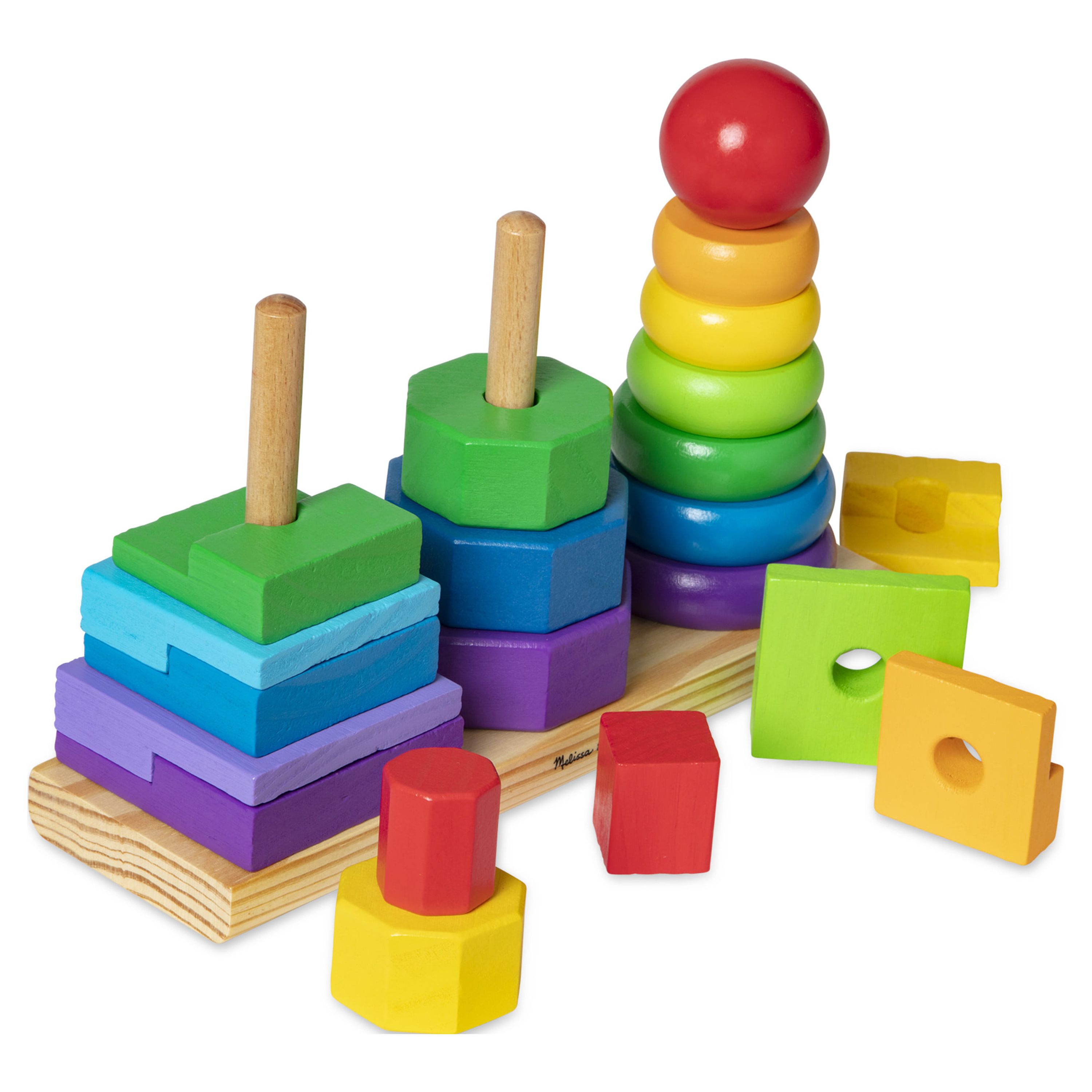 Melissa & Doug Geometric Stacker - Wooden Educational Toy - image 5 of 10