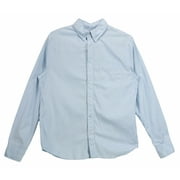 Save Khaki United Men's Light Blue Cotton Dress Shirt - M