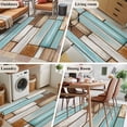 thumbnail image 5 of Blue Brown Vintage Area Rugs 4'x6', Washable Small Throw Rugs for Office Bathroom, Retro Farmhouse Elegant Pastoral Indoor Outdoor Rug Non-Slip Low Pile Carpet Runner Reversible Floor Mats, 5 of 8