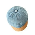 thumbnail image 3 of Gorra de béisbol para niños, gorra de béisbol, visera de moda, de mezclilla lavada, gorra informal con visera Azul, 3 of 9