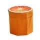 thumbnail image 5 of Otomana plegable con almacenamiento, asiento decorativo, organizador, ahorra espacio, con diseño de frutas para muebles de oficina. Naranja, 5 of 9