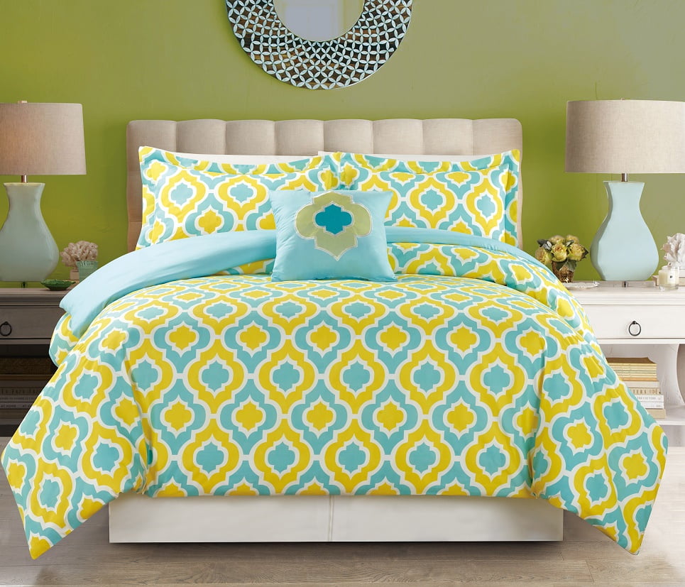 8 Piece Yellow Blue Print Bed In A Bag W 600tc Cotton Sheet Set 8 Piece Yellow Blue Print Bed In A Bag W 600tc Cotton Sheet Set Com