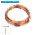 thumbnail image 2 of Uxcell 1mm Copper Wire, 16 Meters/52.5ft Pure Copper Flexible Wire Coil Craft Wire for Jewelry Making Beading Garden, 2 of 6